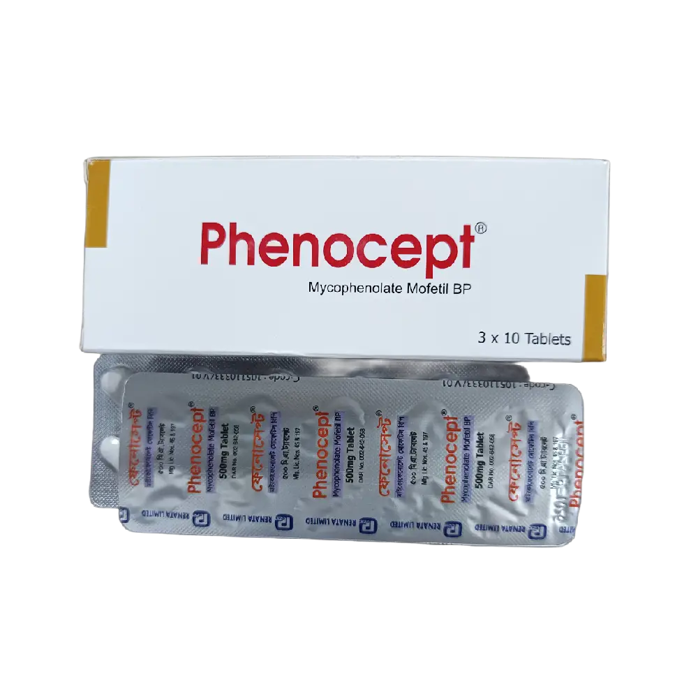 Phenocept | 500 mg | Tablet | ফেনোসেপ্ট ৫০০ মি.গ্রা. ট্যাবলেট