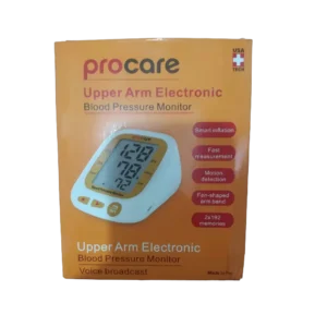 ProCare Blood Pressure Monitor | Upper Arm Electronic | Bp Machine with Voice Broadcast