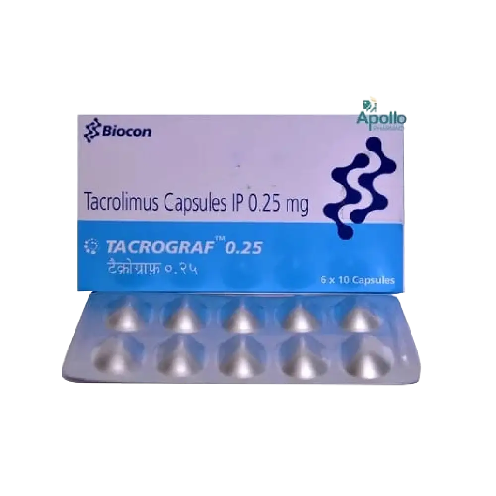 Tacrolimus Capsules IP 0.25 mg | Tacrolimus | 0.25 mg | Capsule