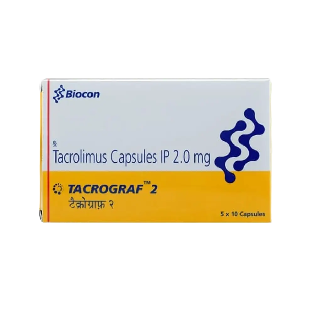 Tacrograf 2 mg Capsules  | Tacrograf | 2 mg | Capsule