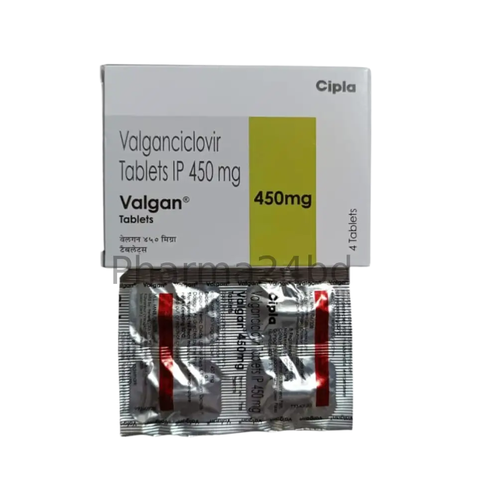 Valgan | 450 mg | Tablet | Valgan 450 মি.গ্রা. ট্যাবলেট