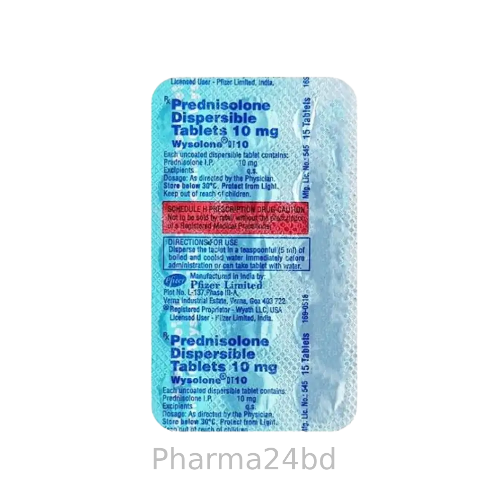 Wysolone 10 MG Tablet | 10 mg | Tablet | উইসোলোন 10 এম জি ট্যাবলেট